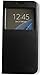 Galaxy S7 Edge Case,Window View With Invisible Magnetic Closure Flip Leather Cover Folio Case Stand Credit Card Holder Slot for Samsung Galaxy S7 Edge (Black)