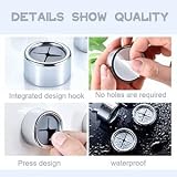 nuoshen 3 Pieces Premium Adhesive Round Towel Holder Set view 2