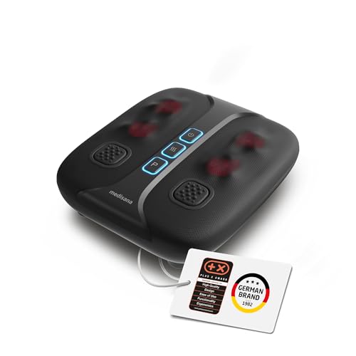 medisana LM 100 Bein- und Fußmassagegerät, Shiatsu-Massagegerät elektrisch, Fußmassage mit Wärmefunktion zur Entspannung , Massage mit 2 Vibrationsplatten für Lymphfluss und Durchblutung