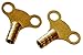 Merriway® BH02832 Radiator Bleed Keys, Easigrip Style, Solid Brass - Pack of 2