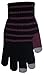 Boss Tech Products Knit Touchscreen Gloves with Conductive Fingertips for Use with All Touchscreen Electronic Devices - Black and Purple