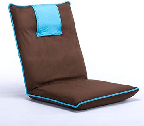 BLRYP Small Stool Indoor Adjustable Soft-Brushed Polyester Cord Five-Position Multiangle Floor Chair/21.6x21.6x23.6inches Living Room,Bedroom,Office,Toilet,Bathroom,Lounge (Color : Blue)