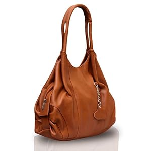 Fostelo Women’s Style Diva Handbag (Tan) (FSB-396)