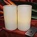 LED Lytes Flameless Candles, 2 Ivory Wax and Pale Yellow Flame Pillars Battery Operated with Remote for Christmas Holiday Decorations and Gifts