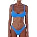 Womens Swimsuits 2 Pcs Marble Print Cross Back Top Bottom Bikini Bathing Suits for Women