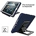 Hocase Compatible with iPad 5th/6th Generation Case, High-Impact Shock Absorbent Dual Layer Silicone+Hard PC Bumper Protective Case - Navy Blue/Grey