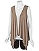 MBJ WSK1071 Womens Lightweight Sleeveless Draped Open Cardigan XL TAUPE