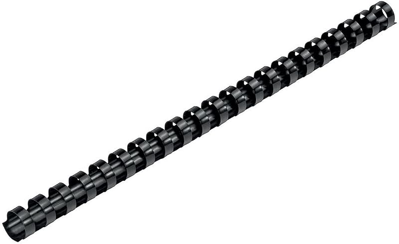 Q Connect 10mm Binding Comb Black Pack of 100 for Comb Binding Machines