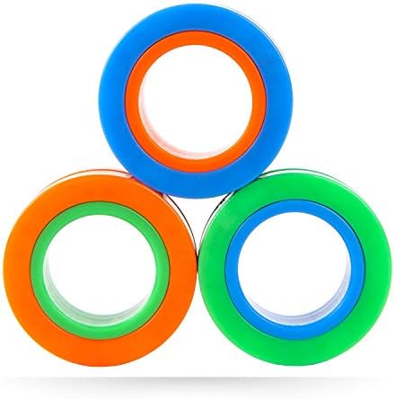Magnetic Rings Fidget Toy, Pack of 3 