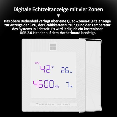 Thermalright TR Phantom Spirit 120 Digital SNOW CPU Luftkühler, 7 Heatpipes CPU Kühlung, Dual 120mm PWM Lüfter, Unterstützung für AM4/AM5/Intel lga1700/115X/1200/1851,Computer Kühler