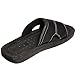 Skysole Mens Faux Leather One Band Slides Rugged Sandals, Black 11