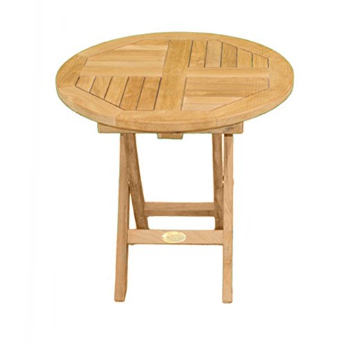Jewels of Java Teak Round Folding Side Table