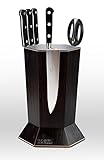 360 Knife Block - (Ebonized Walnut) ROTATING