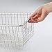 mDesign Modern Farmhouse Deep Metal Wire Storage Organizer Bin Basket with Handles for Kitchen Cabinets, Pantry, Closets, Bedrooms, Bathrooms, Laundry Rooms, Garages - 5.25