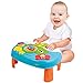 Activity Table for 1 Year Old and Up. 2-in-1 Activity Center for Baby. Interactive Learning Toy Piano and Kids Activity Table with Fun Ocean Characters. Crib Accessories with Detachable Straps