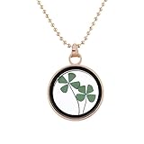 Gaosaili Womens Long Pearl With White Black Clover Sweater Charming Necklace