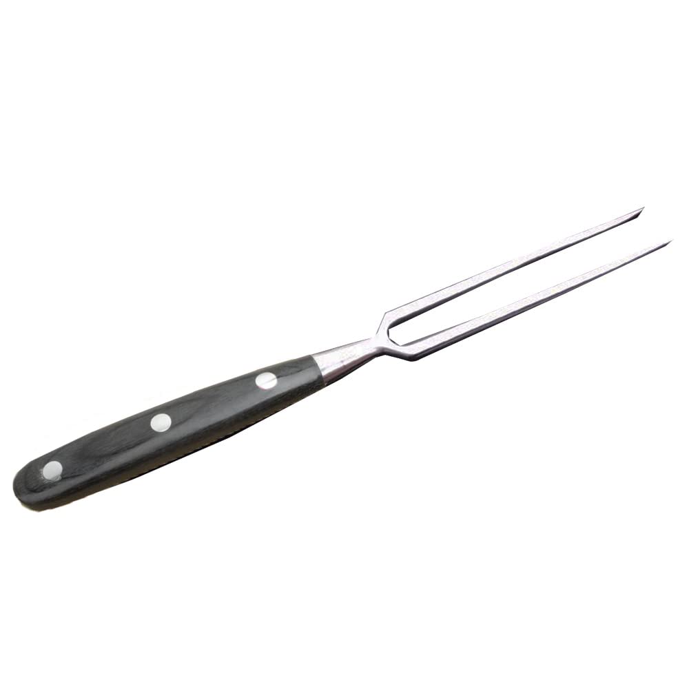 Long Handle Meat Fork Carving Fork Stainless Steel for Pork Turkey Chicken Beef BBQ(1PCS Black)