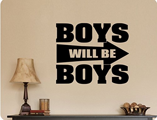 30"x24" Boys Will Be Boys Arrow Funny Children Wall Decal Sticker Art Mural Home Dcor Quote