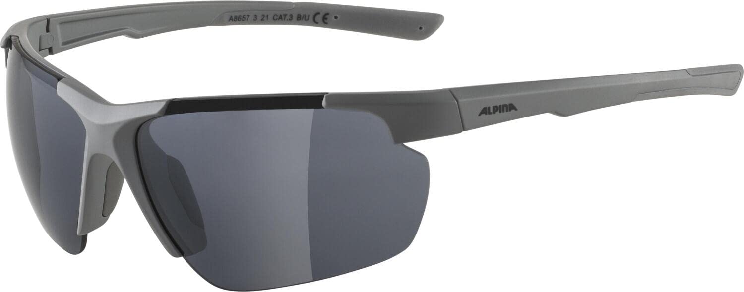 ALPINA Unisex - Adult, DEFEY HR sports glasses, moon-grey matt, One Size