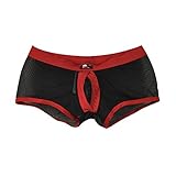 Zacoo Men Stretch Boxer Brief Size M Color Red Black