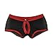 Zacoo Men Stretch Boxer Brief Size L Color Red Black