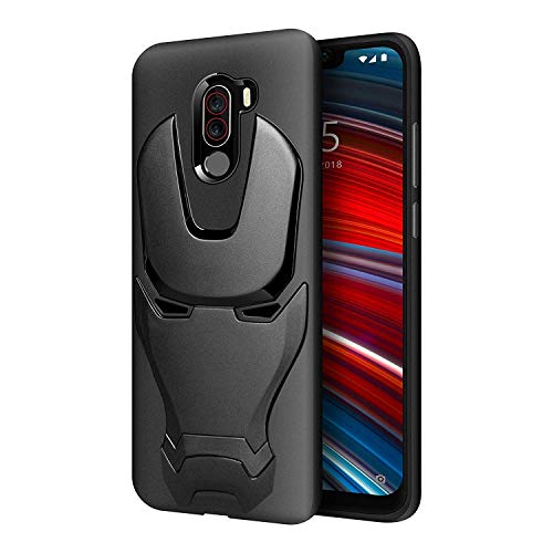 Caresale Silicon Rubberized Coating Full Protection Marvel Avengers Iron Man Back Case Cover for Xiaomi Redmi Mi Poco F1