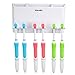 WARMLIFE Toothbrush Holder for Bathroom Electric Toothbrush Holder Wall Mounted or Stand Large Stainless Steel Multifunctional Tooth Brush Holder