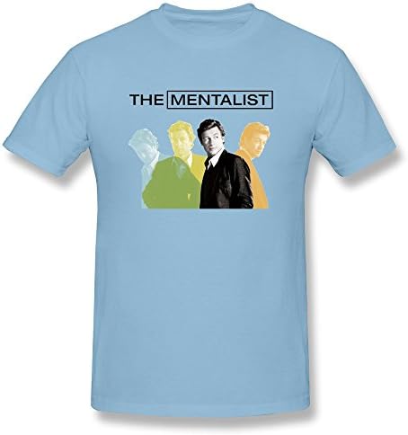 SUAMDAN Men's The Mentalist Of Banner T Shirt XXL SkyBlue