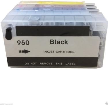 4 PK HP 950xl 951xl ink cartridges - Remanufactured in USA with premium pigment ink, 99% same as original, HP officejet pro 8100,8600