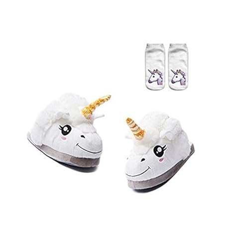 Zapatillas Unicornio Mujer Invierno Encantador Antideslizante Para Todo el Mundo