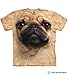 The Mountain Pug Face Adult T-Shirt, Tan, Medium