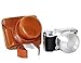 iRunzo Ever Ready PU Leather Camera Case Bag for Nikon 1 J5 Compact Camera with 10-30mm Lens (Brown)