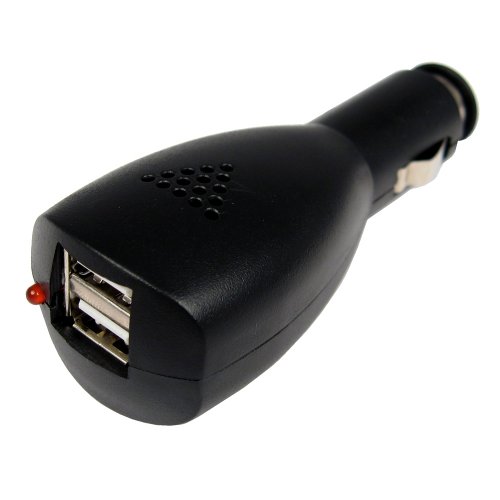 Cables Unlimited Dual USB to Car Power Adapter for Blackberry iPhone - Black