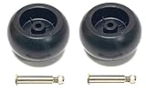 2 Deck Wheels + Shoulder Bolts, Lock Nuts For 133957 174873 532133957 532174873 Craftsman Poulan Husqvarna. MTD 734-03058, 753-04856. Murray 92683, 92265. John Deere M84690. Ariens 03471700, 03905600