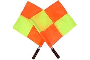 2Pcs Waterproof Linesman Flag with Storage Bag, Stainless Steel Rod, Accessories for Training Match