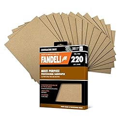 Fandeli | Multi-Purpose Sandpaper | 220 Grit | 25