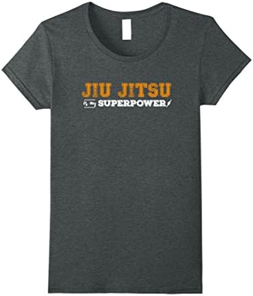 Womens Jiu Jitsu is My Superpower Martial Arts T-Shirt XL Dark Heather