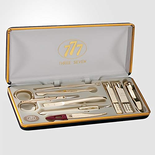 three seven manicure set gold
