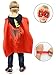 Ecparty Superheros Capes & Masks with Superheros Logo Dress up for Kids (Old 5 Sets)