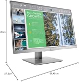 HP EliteDisplay E243 23.8 inch Full HD IPS Business Monitor HDMI DP VGA USB 3.0 view 2