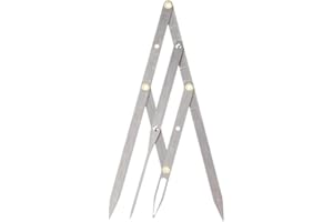 YMIKO Foldable Stainless Steel Eyebrow Measuring Tool, Convenient Golden Ratio Caliper for Artists and Beginners (Eyebrow Golden Ratio Caliper)