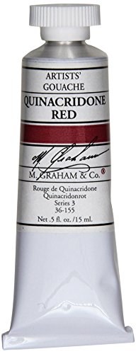 M. Graham 1/2-Ounce Tube Gouache Paint, Quinacridone Red