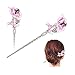 STARROP Chinese Hair Chopstick Hair Decor flower Hair Pin Hair Clip Metal Hair Stick with Jewelly Box