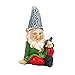 Zingz & Thingz Day & Night Garden Décor Solar Statue Figurine, 4x4x7.25, Cheery Gnome