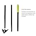 ORIENTOOLS Warren Hoe Winged Weeder 3 Section Handle with Large Blade, Black, 57-inch
