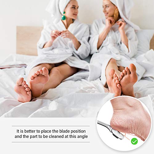 24 Pieces Callus Shaver Set, 20 Replacement Slices Blades 2 Callus