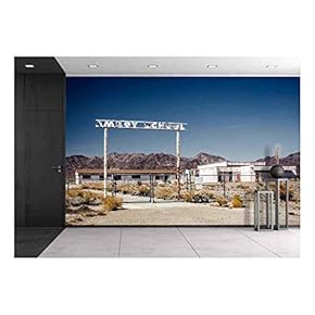 Abandoned School on The Route 66, California, USA - Removable Wall Mural | Self-Adhesive Large Wallpaper - 66x96 inches