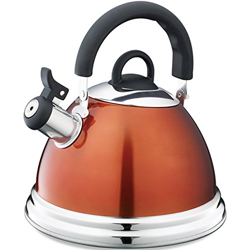 Click Here to See More Images NUBAOGY 304 Stainless Steel Kettle Kettle Gas Cooker Kettle Automatic Whistle 3L Home