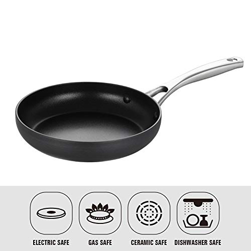 EPPMO 8 Inch Hard-Anodized Aluminum Fry Pan,Nonstick Frying Pan,Stainless Steel Handle, Dishwasher & Oven Safe (8 Inch Fry Pan)