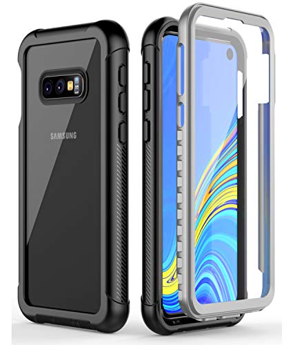 Samsung Galaxy S10E Case,Vapesoon Full Body with Built-in Screen Protector Compatible Wireless Charging Rugged Clear Slim Cover Case for Samsung Galaxy S10E (5.8 inch)